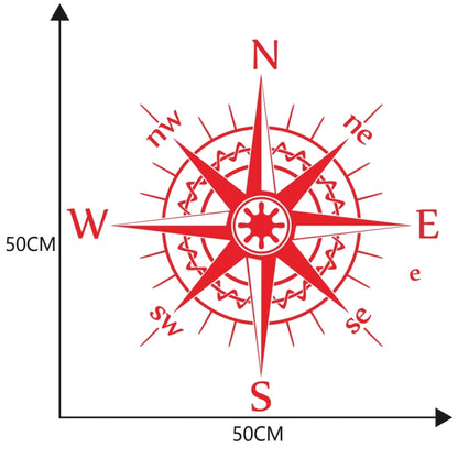 D-863 Compass Pattern Car Modified Decorative Sticker(Red) - Decorative Sticker by PMC Jewellery | Online Shopping South Africa | PMC Jewellery | Buy Now Pay Later Mobicred