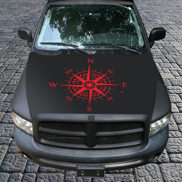 D-863 Compass Pattern Car Modified Decorative Sticker(Red) - Decorative Sticker by PMC Jewellery | Online Shopping South Africa | PMC Jewellery | Buy Now Pay Later Mobicred