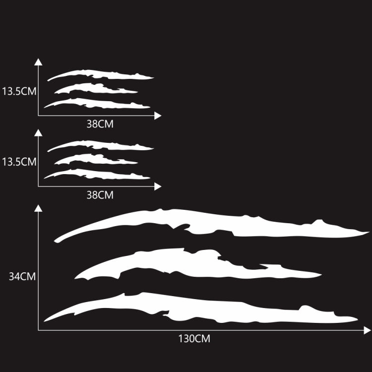 D-865 Claw Scratches Pattern Car Modified Decorative Sticker(White) - free shipping - PMC TechLife - Order now!
