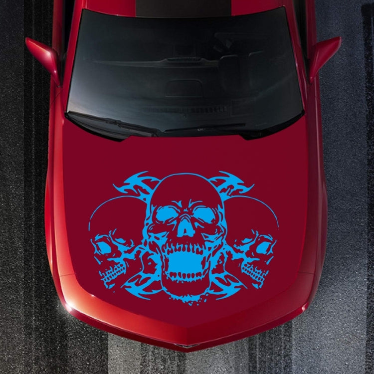 D-923 Three Skulls Pattern Car Modified Decorative Sticker(Blue) - free shipping - PMC TechLife - Order now!