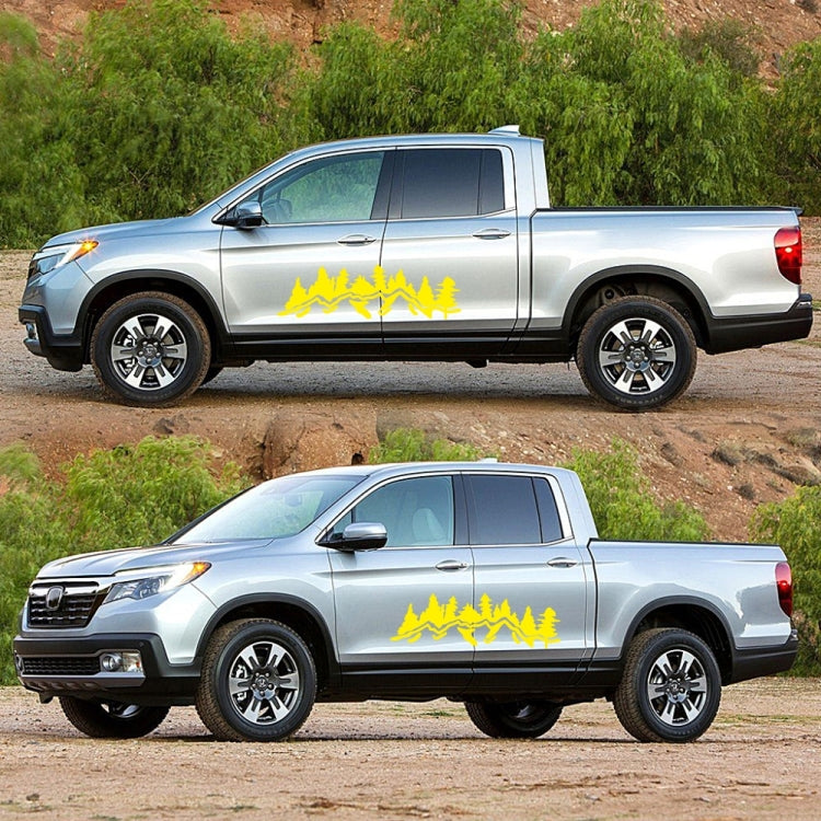 2 PCS/Set D-924 Mountain Woods Pattern Car Modified Decorative Sticker(Yellow) - Decorative Sticker by PMC TechLife | Online Shopping South Africa | PMC TechLife | Buy Now Pay Later Mobicred