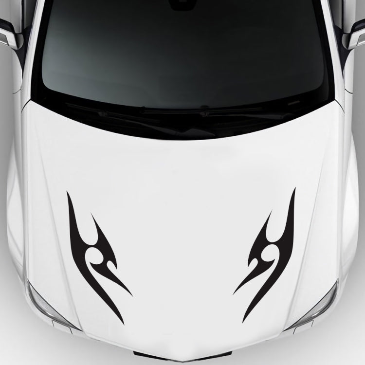 2 PCS/Set D-925 Flame Pattern Car Modified Decorative Sticker(Black) - Decorative Sticker by PMC TechLife | Online Shopping South Africa | PMC TechLife | Buy Now Pay Later Mobicred