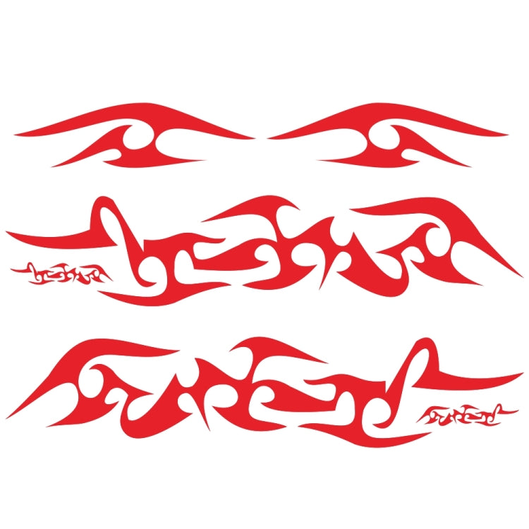 2 PCS/Set D-925 Flame Pattern Car Modified Decorative Sticker(Red) - Decorative Sticker by PMC Jewellery | Online Shopping South Africa | PMC Jewellery | Buy Now Pay Later Mobicred