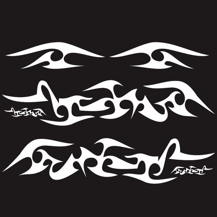 2 PCS/Set D-925 Flame Pattern Car Modified Decorative Sticker(White) - free shipping - PMC TechLife - Order now!