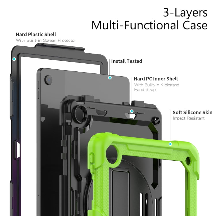 For Lenovo Tab M10 Plus 10.6 3rd Gen 2022 Silicone + PC Tablet Case(Black + Yellow Green) - Lenovo by PMC TechLife | Online Shopping South Africa | PMC TechLife | Buy Now Pay Later Mobicred