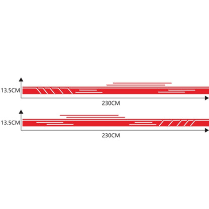 2 PCS/Set D-932 Stripe Pattern Car Modified Decorative Sticker(Red) - Decorative Sticker by PMC Jewellery | Online Shopping South Africa | PMC Jewellery | Buy Now Pay Later Mobicred