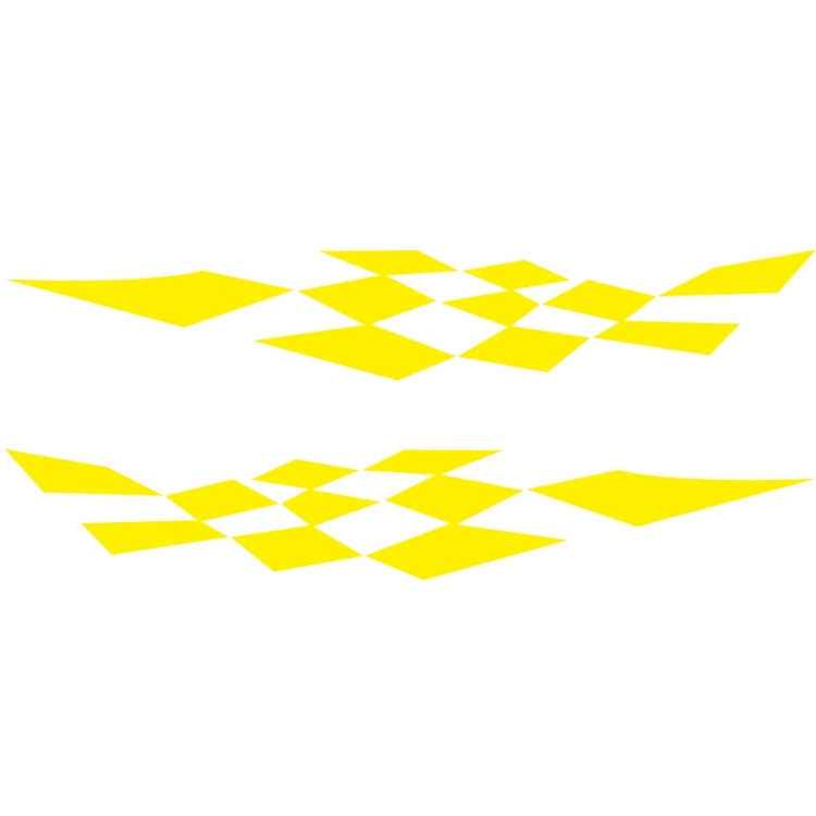 2 PCS/Set D-943 Checkered Flag Pattern Car Modified Decorative Sticker(Yellow) - Decorative Sticker by PMC TechLife | Online Shopping South Africa | PMC TechLife | Buy Now Pay Later Mobicred