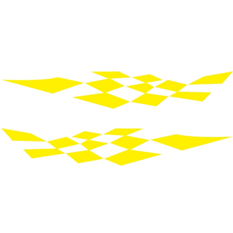 2 PCS/Set D-943 Checkered Flag Pattern Car Modified Decorative Sticker(Yellow) - Decorative Sticker by PMC Jewellery | Online Shopping South Africa | PMC Jewellery | Buy Now Pay Later Mobicred