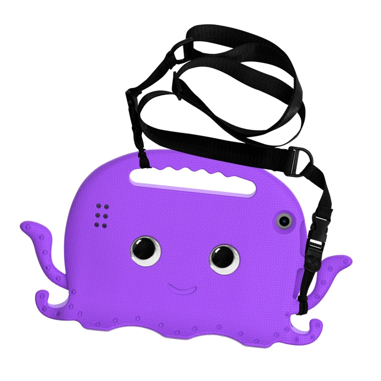 For Amazon Kindle Fire HD 7 2019 / 2017 / 2015 Octopus EVA Shockproof Tablet Case with Screen Film & Shoulder Strap(Purple) - Amazon by PMC TechLife | Online Shopping South Africa | PMC TechLife | Buy Now Pay Later Mobicred