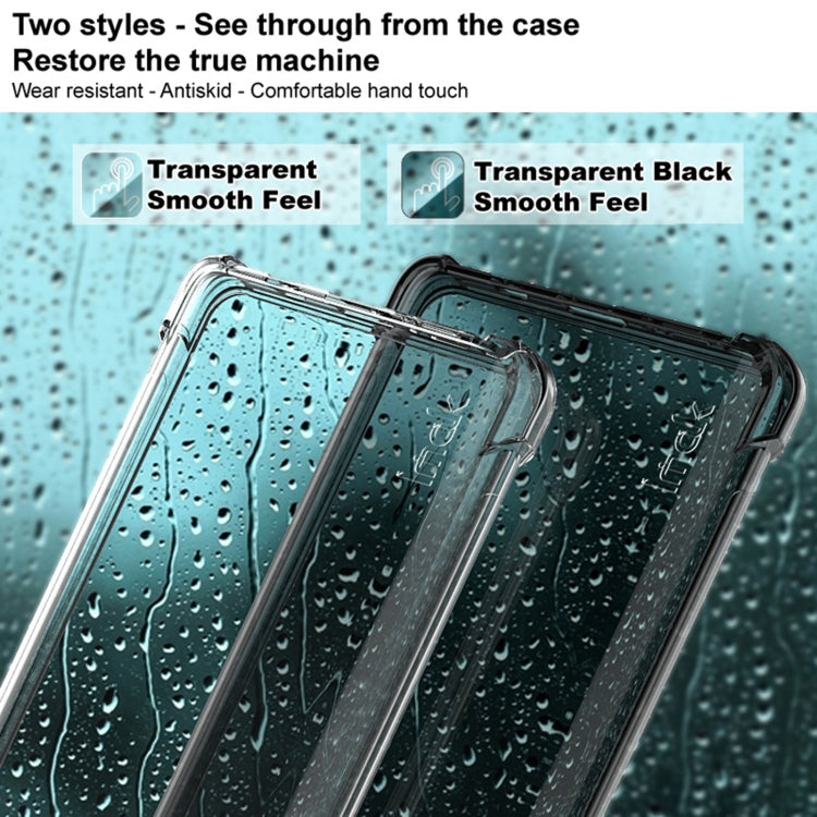 For Google Pixel 6a IMAK All-inclusive Shockproof Airbag TPU Phone Case with Screen Protector(Transparent Black) - Google Cases by imak | Online Shopping South Africa | PMC TechLife | Buy Now Pay Later Mobicred