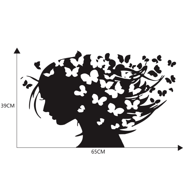 D-956 Butterfly Girl Pattern Car Modified Decorative Sticker(Black) - Decorative Sticker by PMC TechLife | Online Shopping South Africa | PMC TechLife | Buy Now Pay Later Mobicred