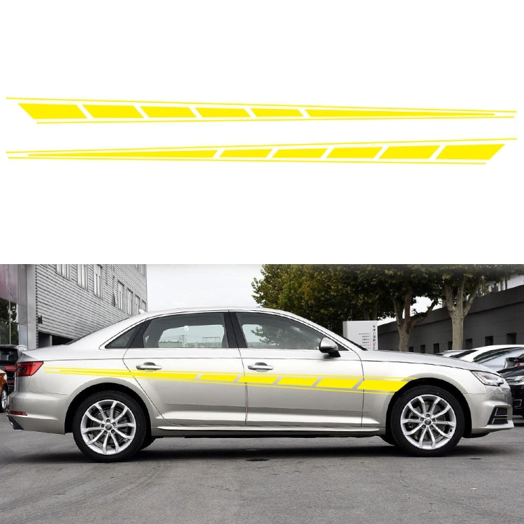 2 PCS/Set D-970 Checkered Flag Pattern Car Modified Decorative Sticker(Yellow) - Decorative Sticker by PMC TechLife | Online Shopping South Africa | PMC TechLife | Buy Now Pay Later Mobicred