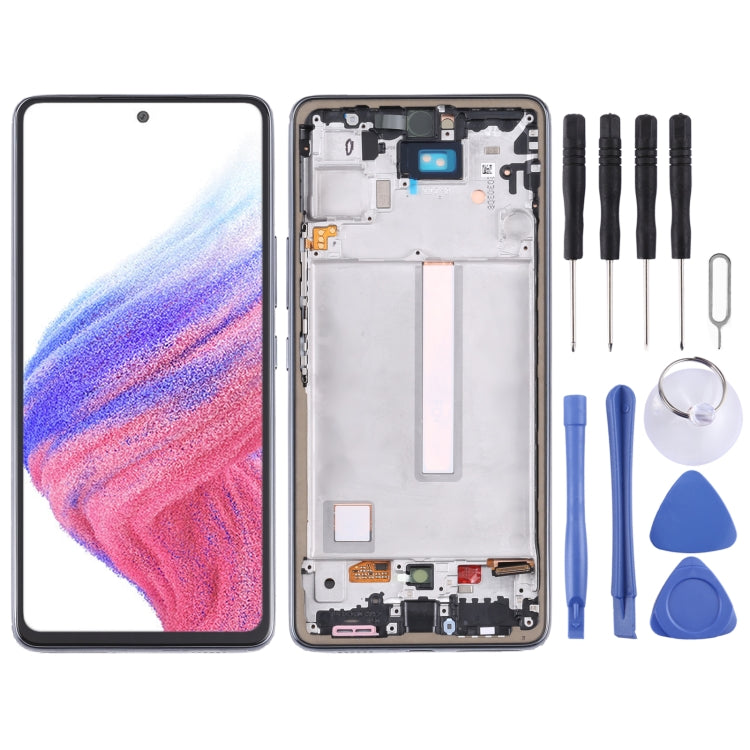Original Super AMOLED LCD Screen For Samsung Galaxy A53 5G SM-A536B Digitizer Full Assembly with Frame - free shipping - PMc TechLife - Order now!