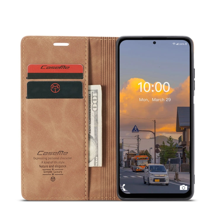 For Samsung Galaxy M53 5G CaseMe 013 Multifunctional Horizontal Flip Leather Phone Case(Brown) - Galaxy Phone Cases by CaseMe | Online Shopping South Africa | PMC Jewellery | Buy Now Pay Later Mobicred