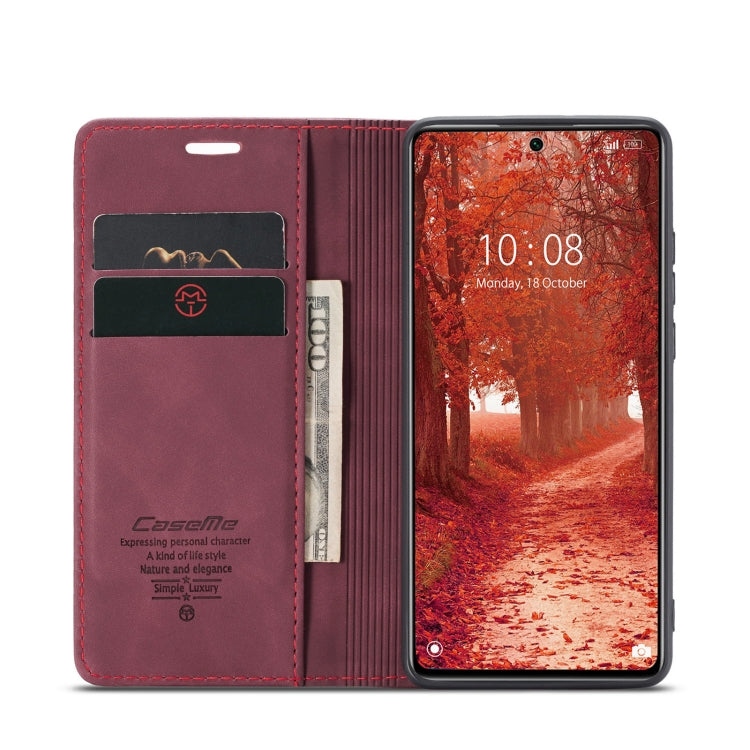 For Xiaomi 12 Lite CaseMe 013 Multifunctional Horizontal Flip Leather Phone Case(Wine Red) - Xiaomi Cases by CaseMe | Online Shopping South Africa | PMC Jewellery | Buy Now Pay Later Mobicred