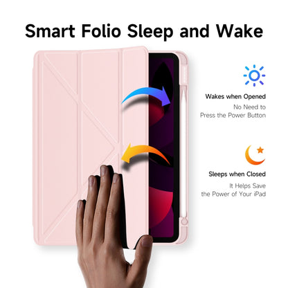 For iPad Air 2020 / Air 2022 / Air 11 2024 DUX DUCIS Magi Series Shockproof Tablet Case(Pink) - iPad Air (2022) / (2020) 10.9 Cases by DUX DUCIS | Online Shopping South Africa | PMC Jewellery | Buy Now Pay Later Mobicred