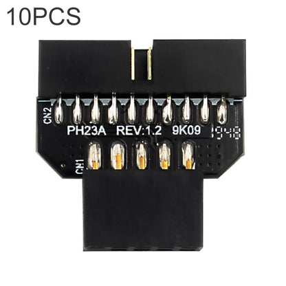 10 PCS Motherboard USB 2.0 9Pin to USB 3.0 19Pin Plug-in Connector Adapter, Model:PH23A - Others by PMC Jewellery | Online Shopping South Africa | PMC Jewellery | Buy Now Pay Later Mobicred