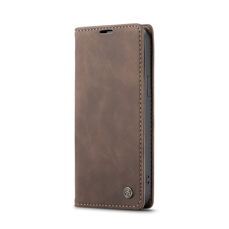 For iPhone 14 Plus CaseMe-013 Multifunctional Retro Frosted Leather Phone Case (Coffee) - iPhone 14 Plus Cases by CaseMe | Online Shopping South Africa | PMC Jewellery | Buy Now Pay Later Mobicred