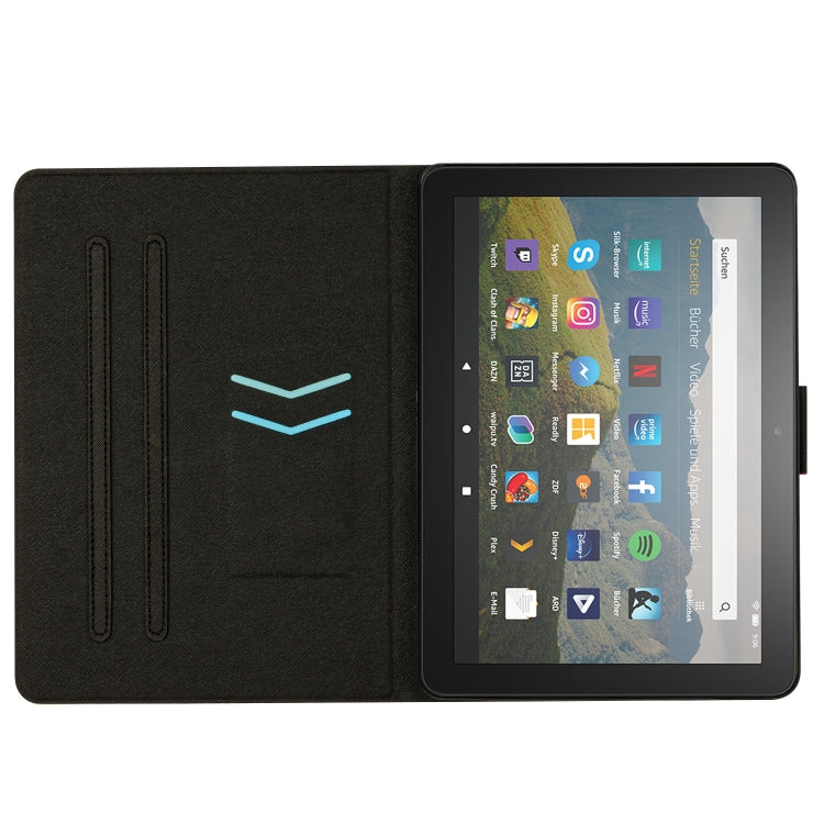 For Amazon Kindle Fire HD 10 2021 Stitching Solid Color Smart Leather Tablet Case(Rose Red) - Amazon by PMC TechLife | Online Shopping South Africa | PMC TechLife | Buy Now Pay Later Mobicred