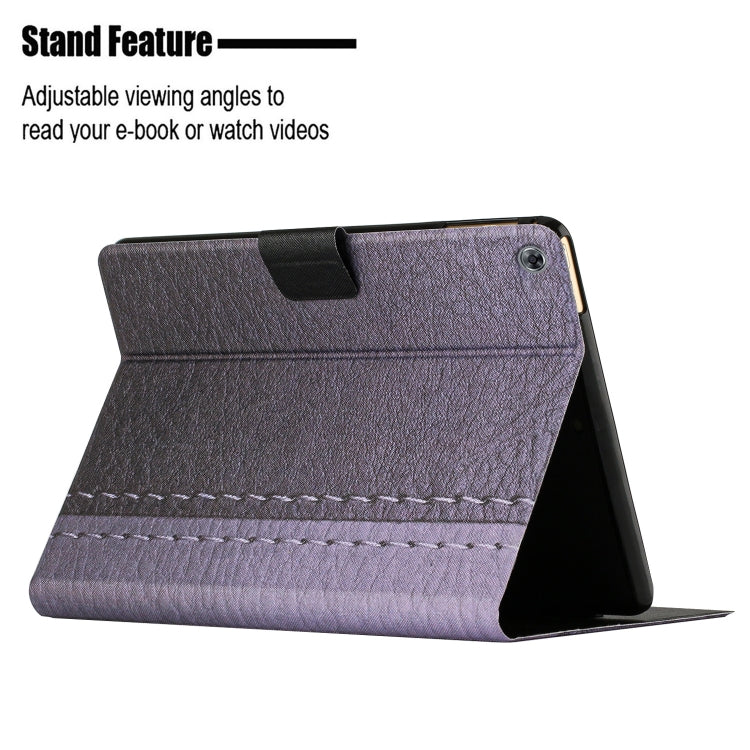 For Huawei MediaPad M5 Lite Stitching Solid Color Smart Leather Tablet Case(Grey) - free shipping - PMC TechLife - Order now!