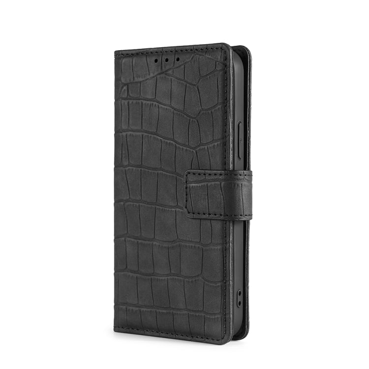 For Blackview A50 Skin Feel Crocodile Magnetic Clasp Leather Phone Case(Black) - More Brand by PMC Jewellery | Online Shopping South Africa | PMC Jewellery