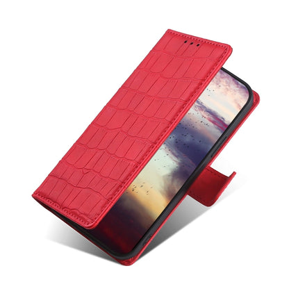 For Blackview A50 Skin Feel Crocodile Magnetic Clasp Leather Phone Case(Red) - More Brand by PMC Jewellery | Online Shopping South Africa | PMC Jewellery | Buy Now Pay Later Mobicred