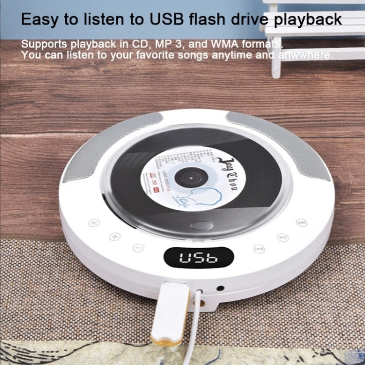 Kecag KC-607 Wall Mounted Bluetooth Compact Disc Album CD Player(White) - free shipping - PMC Jewellery - Order now!