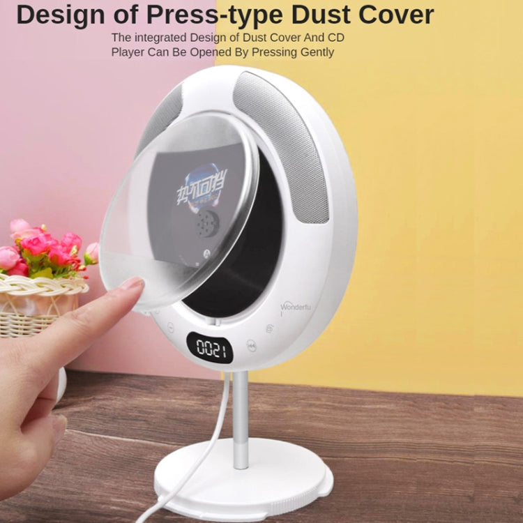 Kecag KC-607 Wall Mounted Bluetooth Compact Disc Album CD Player(White) - free shipping - PMC Jewellery - Order now!