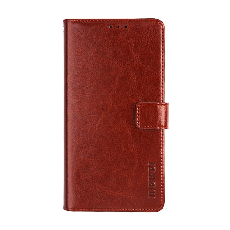 For Cubot P30 idewei Crazy Horse Texture Horizontal Flip Leather Case with Holder & Card Slots & Wallet(Brown) - More Brand by idewei | Online Shopping South Africa | PMC Jewellery | Buy Now Pay Later Mobicred