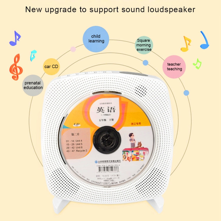 Kecag KC-609 Wall Mounted Home DVD Player Bluetooth CD Player, Specification:DVD/CD+Connectable TV  + Plug-In Version(White) - free shipping - PMC Jewellery - Order now!