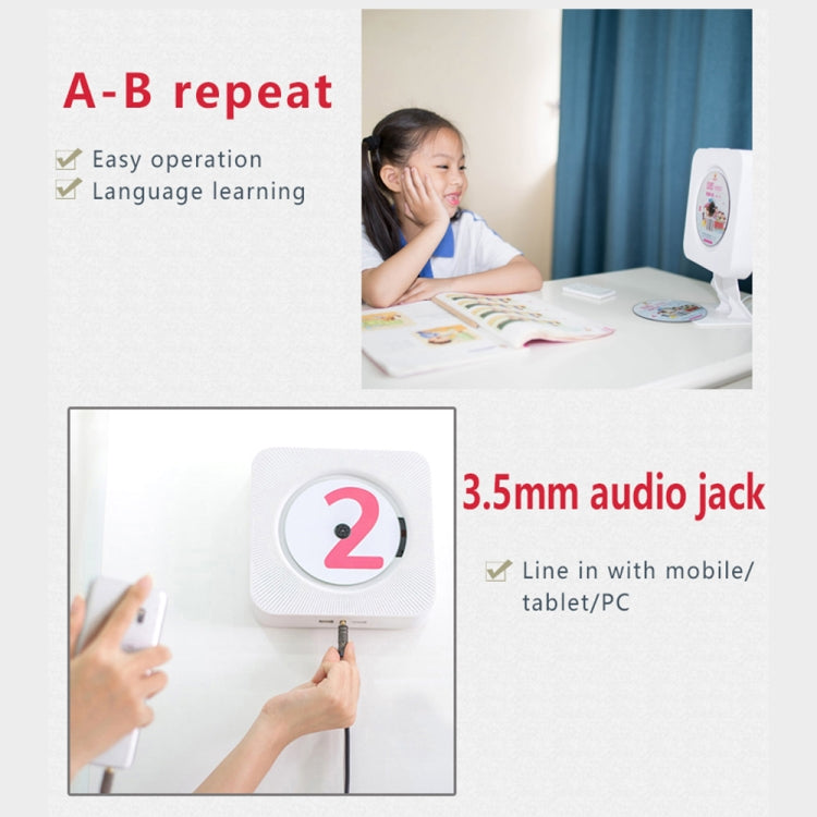 Kecag KC-808 6W Wall Mounted Bluetooth CD Player(Pink) - free shipping - PMC TechLife - Order now!