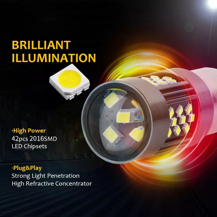 1 Pair 1157 12V 7W Continuous Car LED Fog Light(White Light) - Fog / Driving Lights by PMC Jewellery | Online Shopping South Africa | PMC Jewellery | Buy Now Pay Later Mobicred