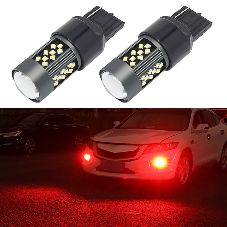 1 Pair 7443 12V 7W Continuous Car LED Fog Light(Red Light) - Fog / Driving Lights by PMC Jewellery | Online Shopping South Africa | PMC Jewellery | Buy Now Pay Later Mobicred