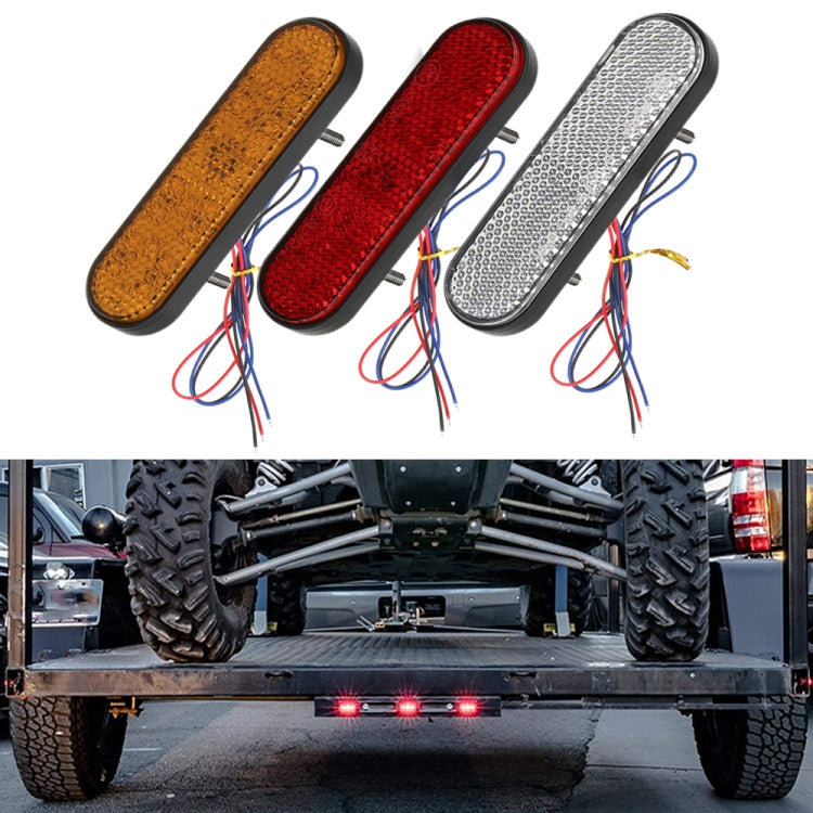 2 PCS 24LED Reflector Brake Light Turn Signal Light(White Shell White Light) - Turn Signal by PMC TechLife | Online Shopping South Africa | PMC TechLife | Buy Now Pay Later Mobicred