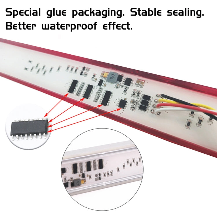 2 PCS 72LEDs Two-color Brake Turn Tail Light(Smoked Shell Red Light + Flowing Yellow Light) - Turn Signal by PMC TechLife | Online Shopping South Africa | PMC TechLife | Buy Now Pay Later Mobicred
