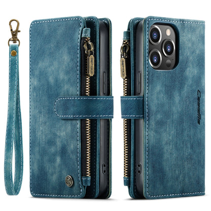 For iPhone 14 Pro Max CaseMe C30 Multifunctional Phone Leather Case (Blue) - iPhone 14 Pro Max Cases by CaseMe | Online Shopping South Africa | PMC Jewellery | Buy Now Pay Later Mobicred