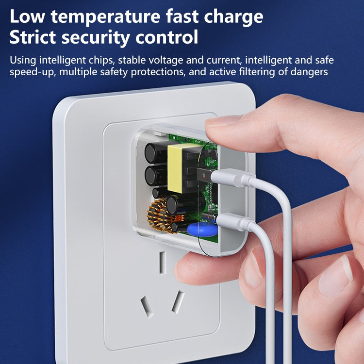 REMAX RP-U68 20W USB+USB-C/Type-C Dual Interface Fast Charger Set, Specification:EU Plug(White) - free shipping - PMC Jewellery - Order now!