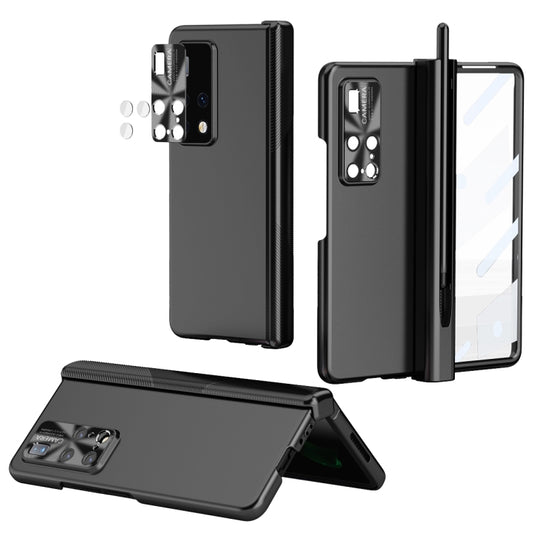 For Huawei Mate X2 Electroplating Hinged Folding Phone Case with S Pen Fold Edtion(Black) - Huawei Cases by PMC Jewellery | Online Shopping South Africa | PMC Jewellery | Buy Now Pay Later Mobicred