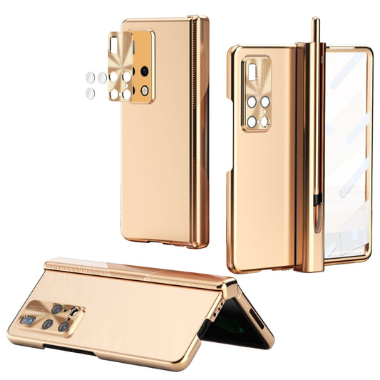 For Huawei Mate X2 Electroplating Hinged Folding Phone Case with S Pen Fold Edtion(Gold) - Huawei Cases by PMC Jewellery | Online Shopping South Africa | PMC Jewellery | Buy Now Pay Later Mobicred