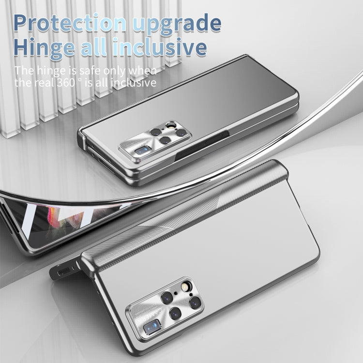 For Huawei Mate X2 Electroplating Hinged Folding Phone Case with S Pen Fold Edtion(Silver) - Huawei Cases by PMC TechLife | Online Shopping South Africa | PMC TechLife | Buy Now Pay Later Mobicred