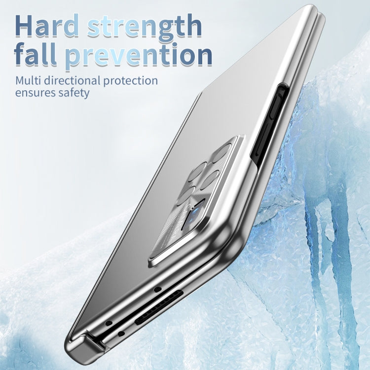 For Huawei Mate X2 Electroplating Hinged Folding Phone Case with S Pen Fold Edtion(Silver) - Huawei Cases by PMC TechLife | Online Shopping South Africa | PMC TechLife | Buy Now Pay Later Mobicred