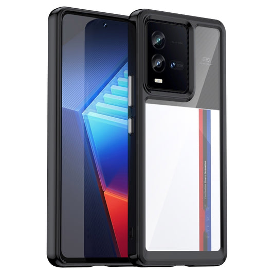 For vivo iQOO 9T Colorful Series Acrylic + TPU Phone Case(Black) - vivo Cases by PMC Jewellery | Online Shopping South Africa | PMC Jewellery