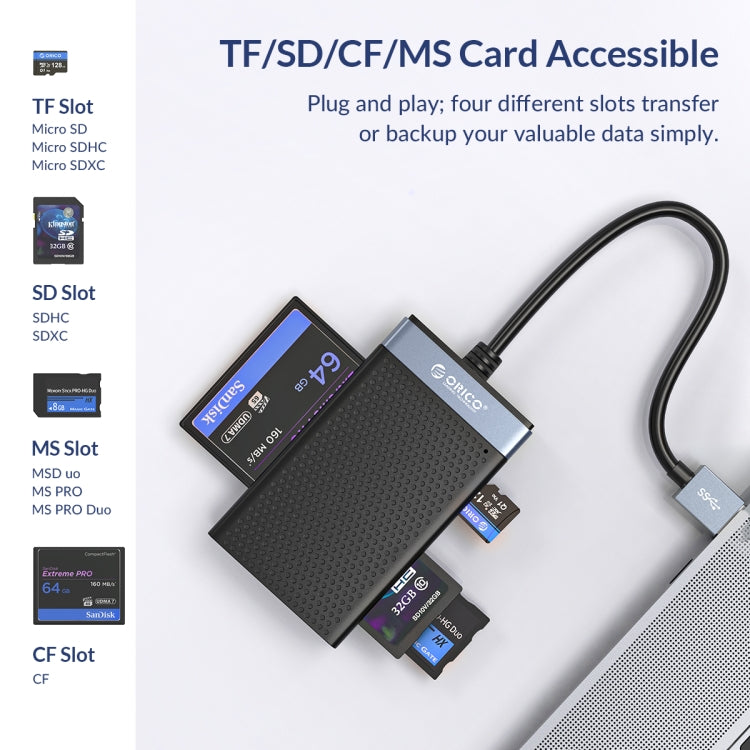 ORICO CL4D-C3 4-in-1 Type-C Multifunction Card Reader(Black) - free shipping - PMC Jewellery - Order now!
