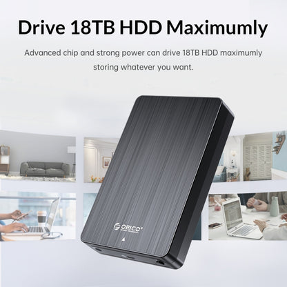 ORICO HM25U3 2.5 inch USB3.0 Micro-B Hard Drive Enclosure, Plug:UK Plug(Black) - HDD Enclosure by ORICO | Online Shopping South Africa | PMC Jewellery | Buy Now Pay Later Mobicred