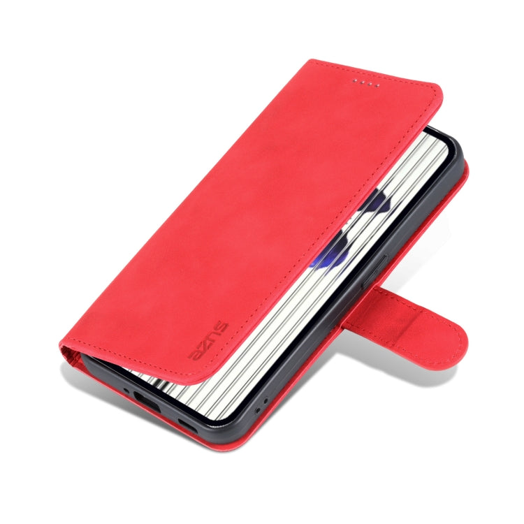 For Nothing Phone 1 AZNS Skin Feel Calf Texture Flip Leather Phone Case (Red) - More Brand by AZNS | Online Shopping South Africa | PMC Jewellery | Buy Now Pay Later Mobicred