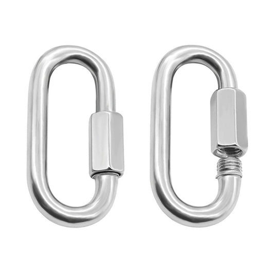 2 PCS 7mm 304 Stainless Steel Quick Connect Ring Runway Buckle - Hooks by PMC Jewellery | Online Shopping South Africa | PMC Jewellery | Buy Now Pay Later Mobicred