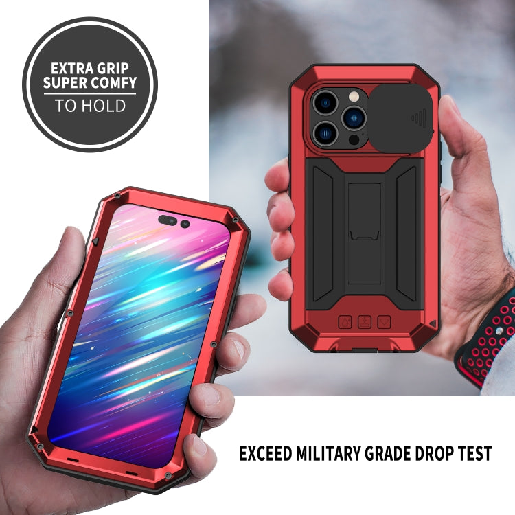 For iPhone 14 Pro R-JUST Shockproof Life Waterproof Dust-proof Case(Red) - iPhone 14 Pro Cases by R-JUST | Online Shopping South Africa | PMC Jewellery | Buy Now Pay Later Mobicred