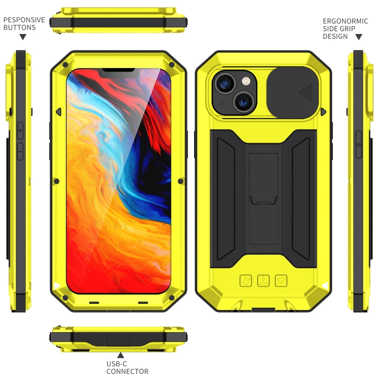 For iPhone 14 R-JUST Shockproof Life Waterproof Dust-proof Case (Yellow) - free shipping - PMC TechLife - Order now!