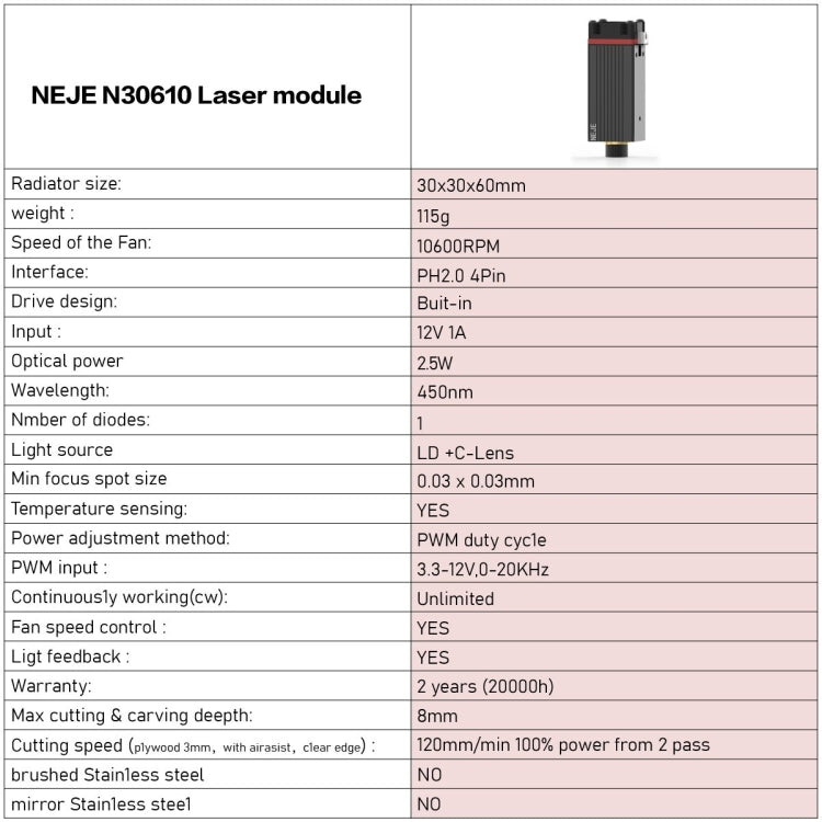 NEJE MASTER 3 Laser Engraver with N30610 Laser Module(EU Plug) - DIY Engraving Machines by NEJE | Online Shopping South Africa | PMC Jewellery | Buy Now Pay Later Mobicred