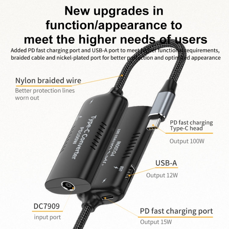 Square Port + Type-C + USB Female to Type-C Multifunction Adapter - Cable & Adapters by PMC Jewellery | Online Shopping South Africa | PMC Jewellery | Buy Now Pay Later Mobicred